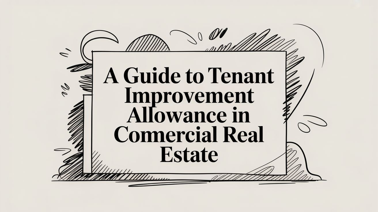Tenant improvement allowance diagram showing TIA scroll and building cross-section.
