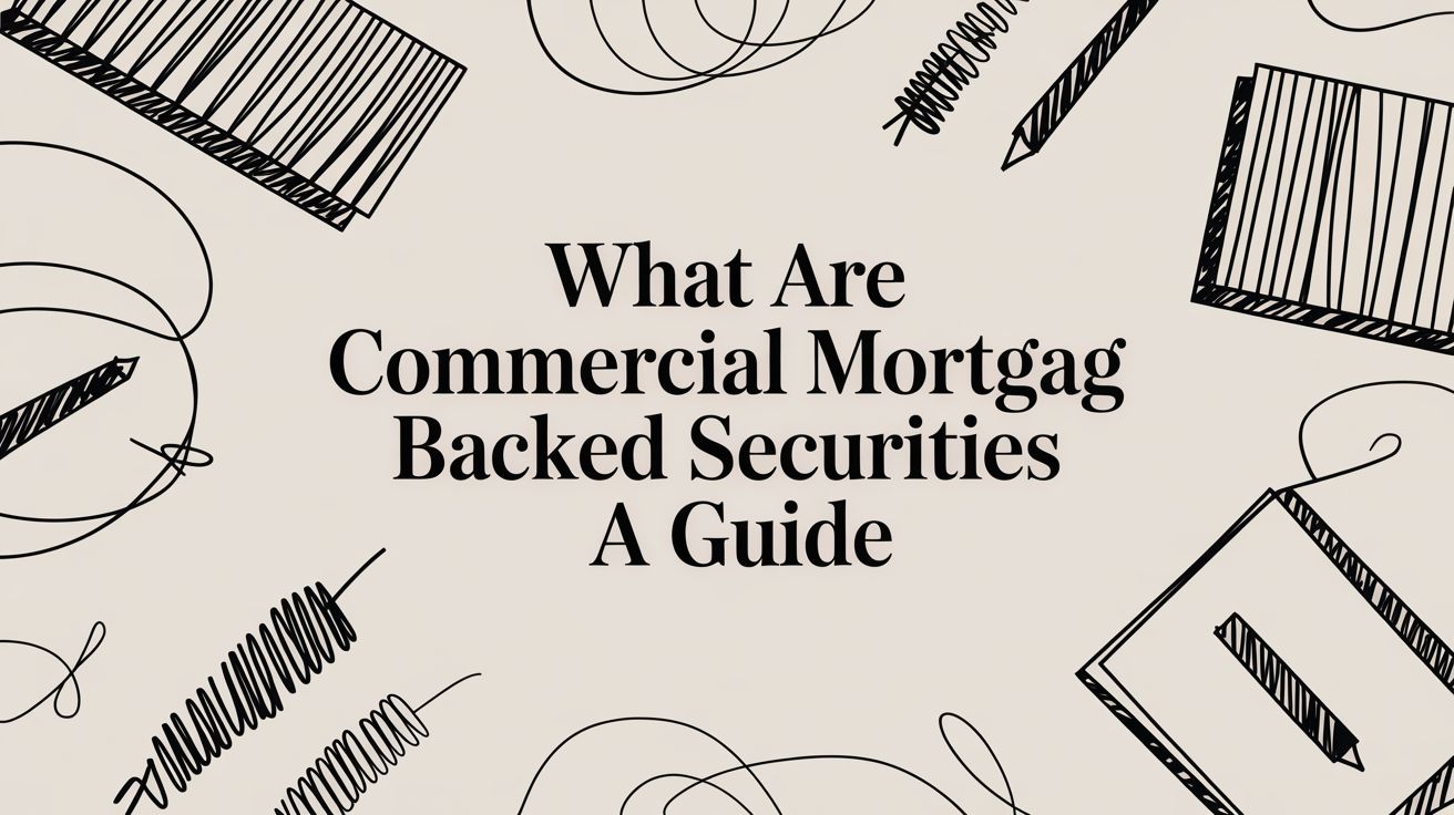 Commercial mortgage backed securities diagram showing loan pooling and securitization process.