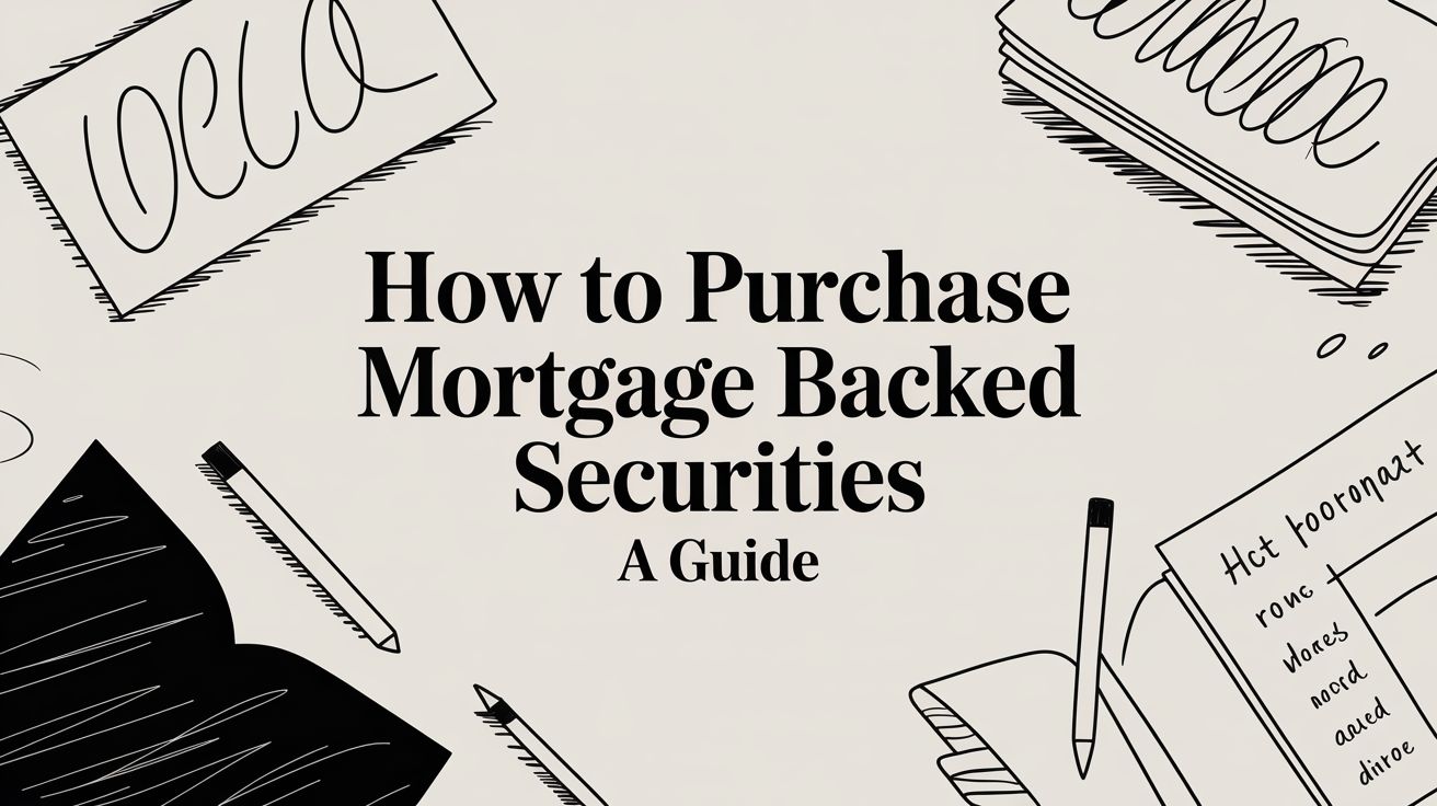 Professional guide showing mortgage-backed securities purchase process and investment workflow.