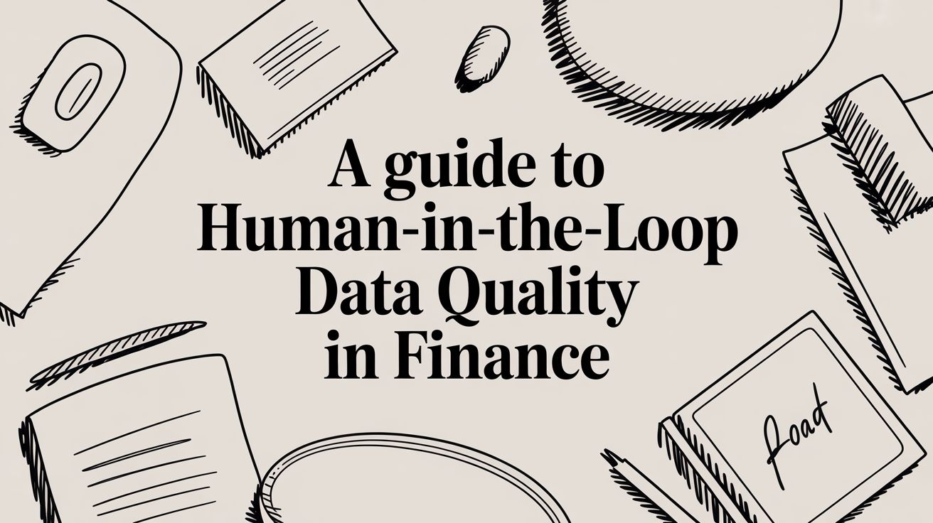Human-in-the-loop data quality workflow diagram showing verification process.