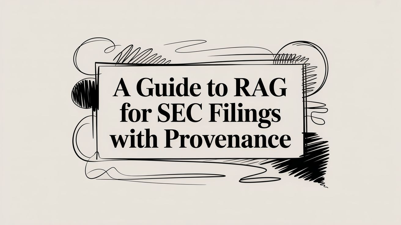 RAG for SEC filings with provenance data flow diagram showing document processing and retrieval.