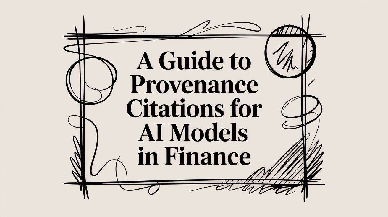 Provenance citations for AI models showing data lineage from source to model output.
