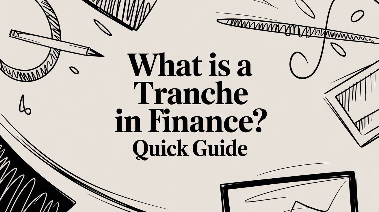 Visual representation of financial tranche structure showing risk and return allocation.