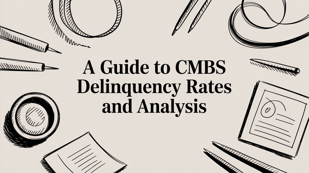 CMBS delinquency rates analysis flowchart showing data processing from loan data to distress rate.